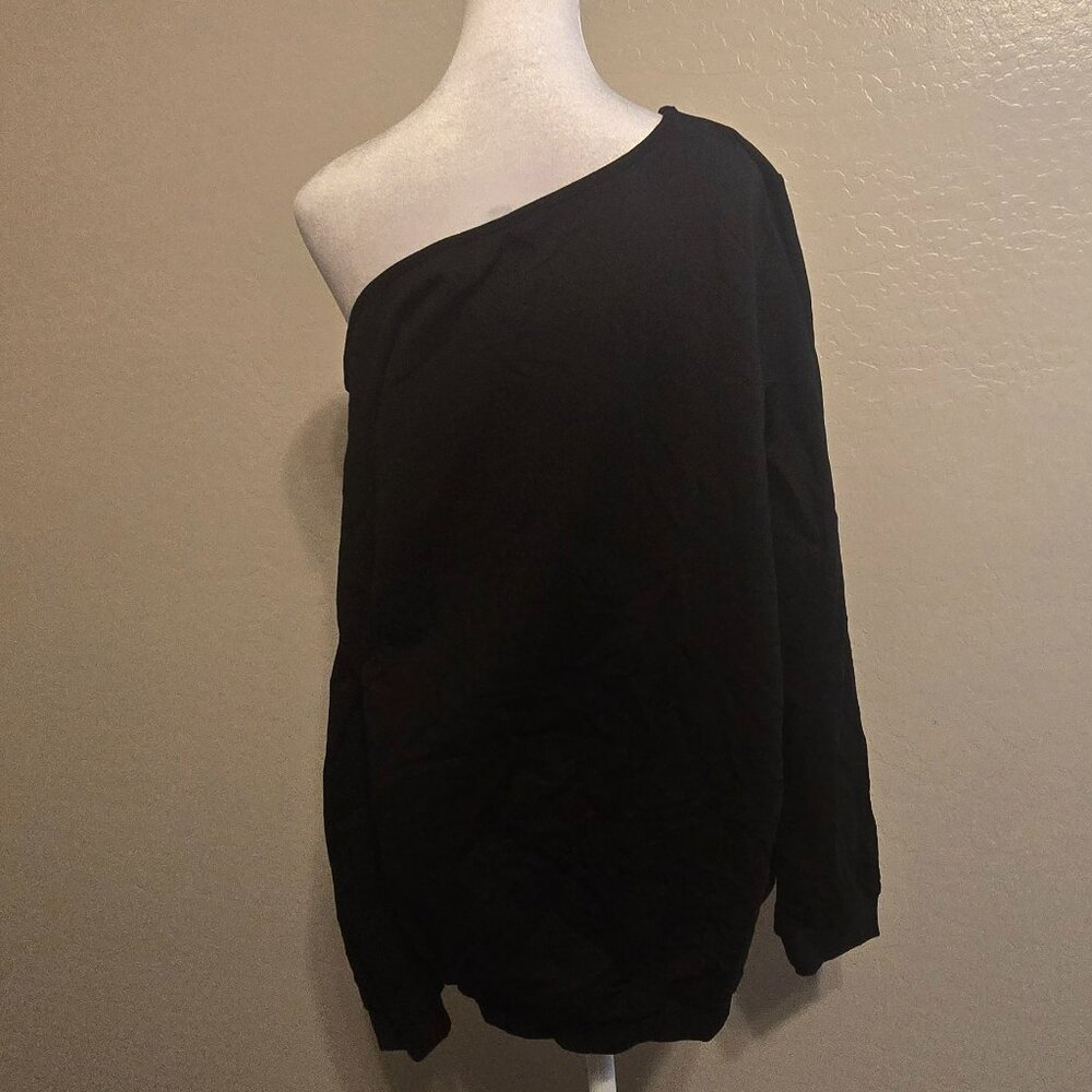 Lips Print Off the Shoulder Sweater - Picture 3 of 3